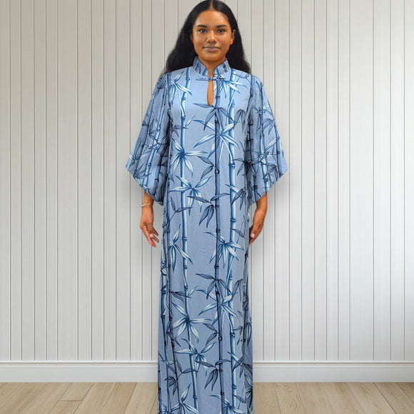 Kimono Sleeve Hawaiian Dress Bamboo