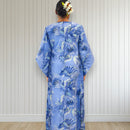 Kimono Sleeve Hawaiian Dress Blue