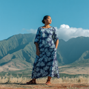 Kimono-Dress-Blue-Palm-Leaf