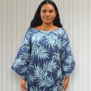 Kimono-Dress-Blue-Palm-Leaf
