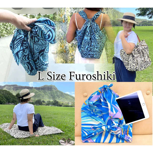 Polynesian Tribal Tapa Print Gift Wrapping Fabric / Furoshiki