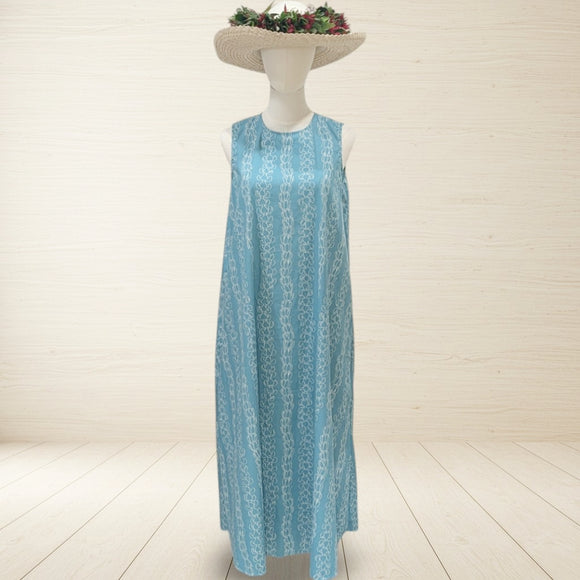 Lei Sleeveless Long Resort Dress Blue
