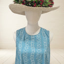 Lei Sleeveless Long Resort Dress Blue