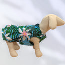 LightBlue Plumeria Hawaiian Dog Dress
