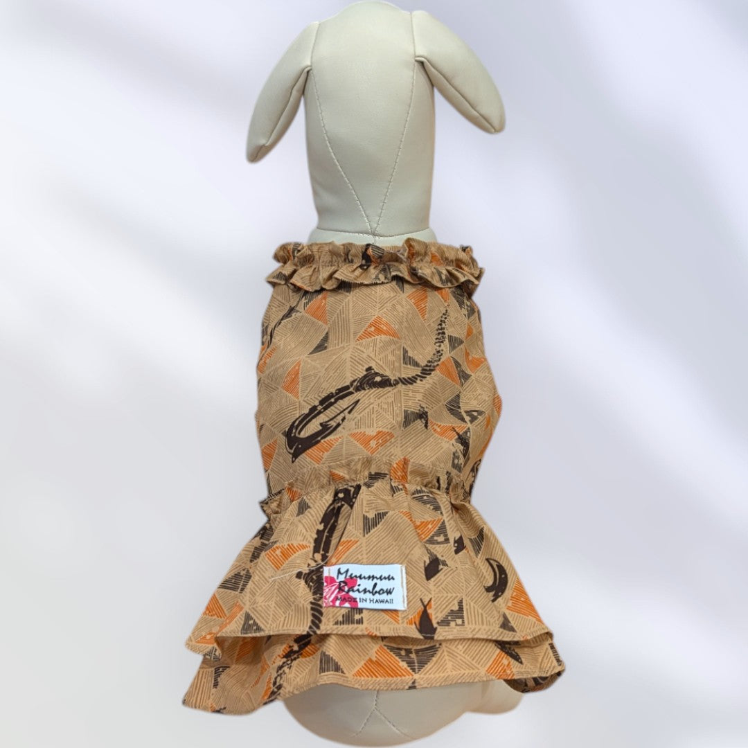 Light Brown FishHook Dog Dress