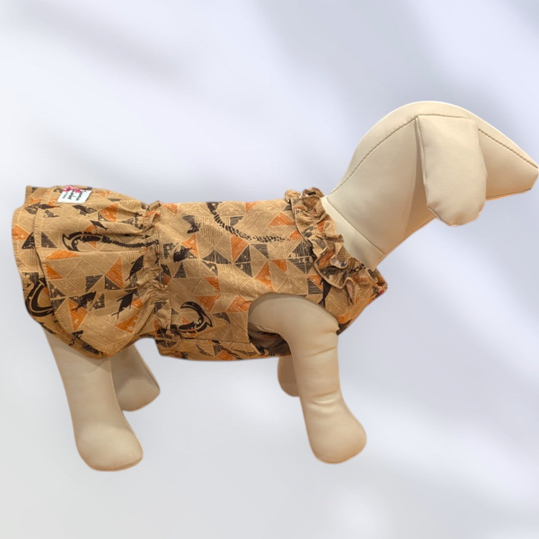 Light Brown FishHook Dog Dress