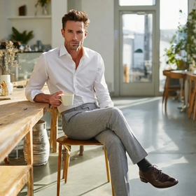 Light Gray Suit Pants – Classic & Slim Fit | Formal, Funeral & Wedding Ready - 0