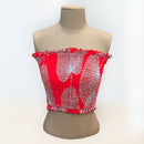 Loulu Palm Leaf Print Tube Top