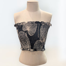 Loulu Palm Leaf Print Tube Top