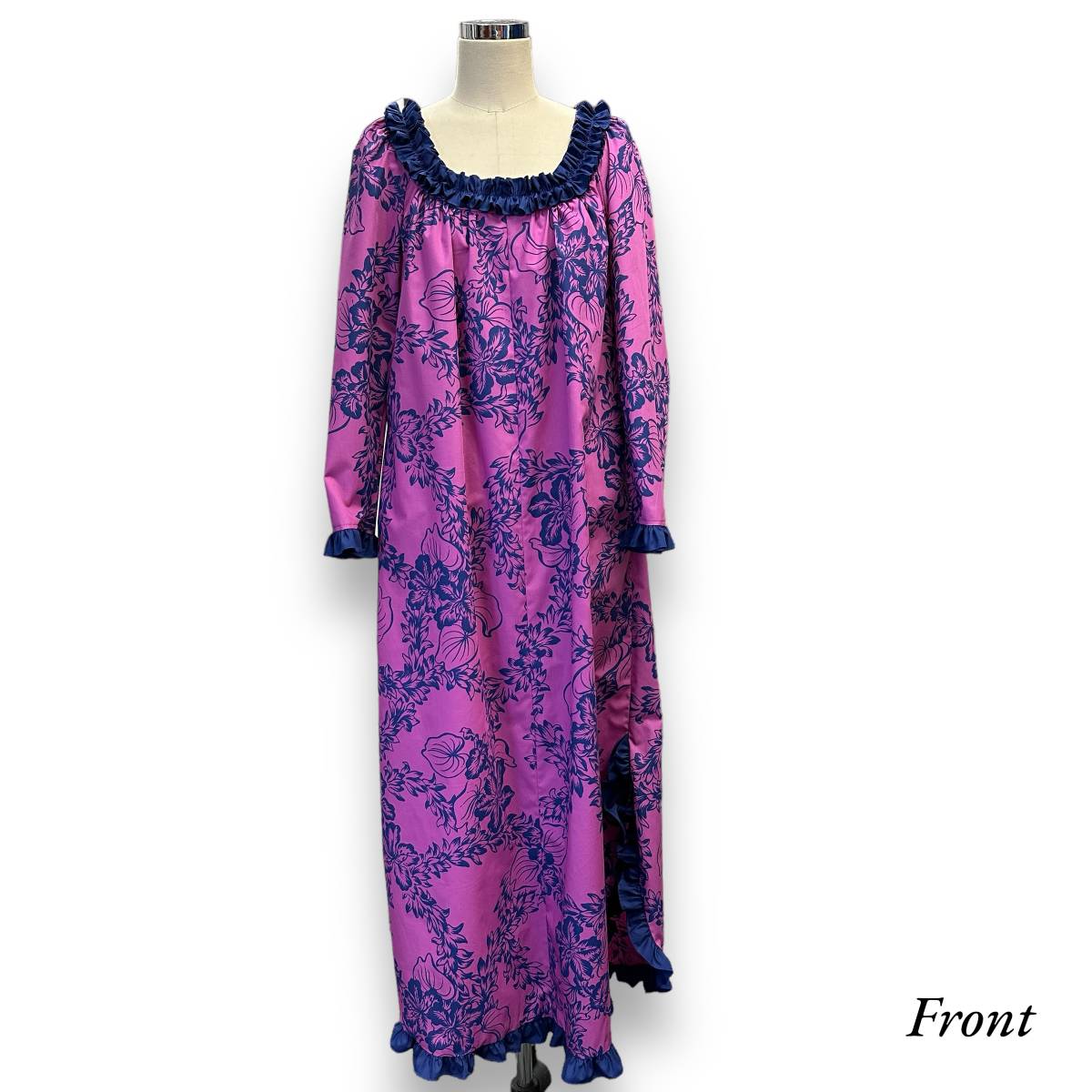 Purple red muumuu Hawaiian Dress