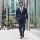 Men’s Dark Navy Suit Jacket – Classic & Slim Fit for Formal, Funeral, Wedding-1