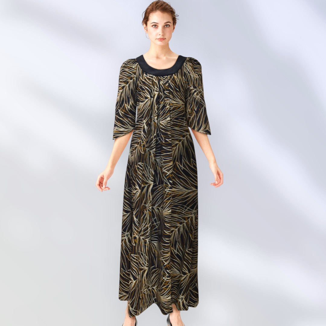 Midnight Bloom Muumuu Dress