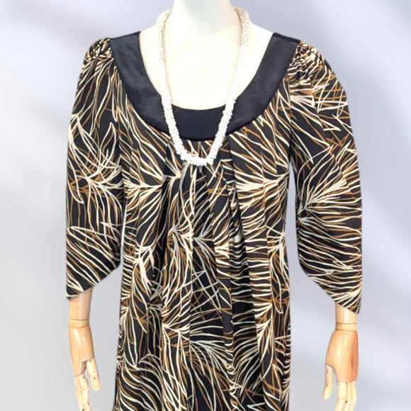 Midnight Bloom Muumuu Dress Brown