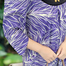 Midnight Bloom Muumuu Dress Purple Leaf