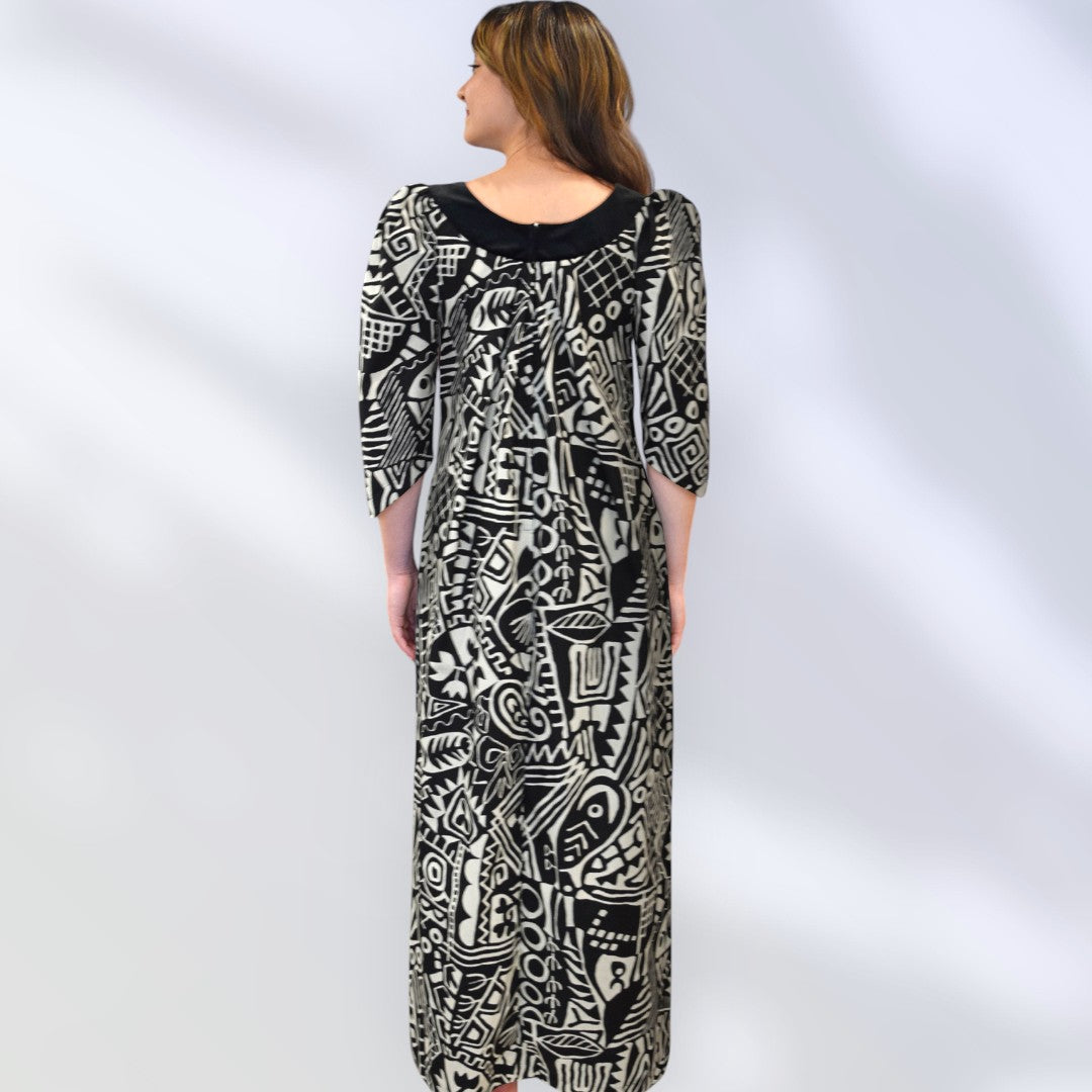 Midnight Tribal Muumuu Dress