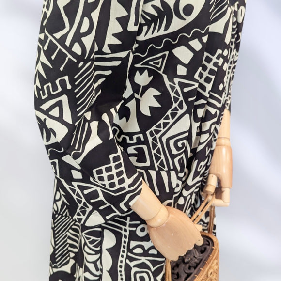 Midnight Tribal Muumuu Dress