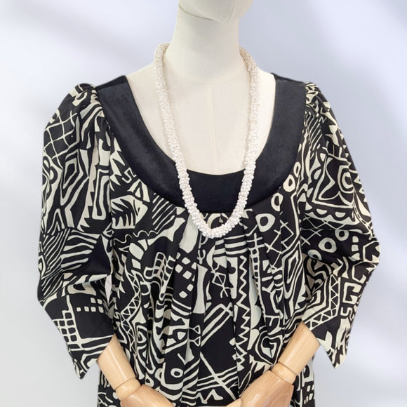 Midnight Tribal Muumuu Dress