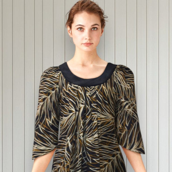 Midnight Bloom Muumuu Dress Brown