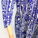 Midnight Blue Tapa Muumuu BlackCollar