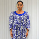 Midnight Blue Tapa Muumuu