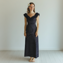 Midnight Elegance Hawaiian Dress – Ruffle