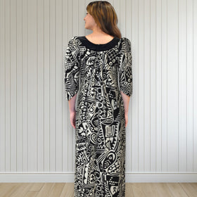 Midnight Tribal Muumuu Dress