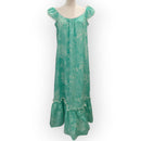Hawaiian Muumuu Dress with Tropical Botanical Print – Mint Green 8421-2