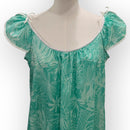 Hawaiian Muumuu Dress with Tropical Botanical Print – Mint Green 8421-3