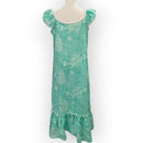Hawaiian Muumuu Dress with Tropical Botanical Print – Mint Green 8421-5