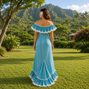 Traditional Hawaiian Holomuʻu – Beautiful Mermaid Line Hawaiian Dress | Made in Hawaii-4