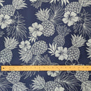 NavyFabricwithHibiscusandPineapplePrint