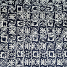 Navy Hawaiian Quilt Patch Fabric – Classic Island Tile Print Cotton