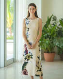 One Pont Column Hawaiian Dress, Beige