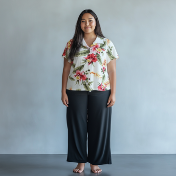 Orchid Floral Print Shirt  White