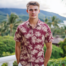 Original Print Vintage Style Hawaiian Shirt Red