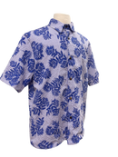 Mens Aloha Shirt Violet Gingham