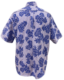 Mens Aloha Shirt Violet Gingham