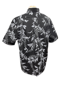 Mens Aloha Shirt l Hand Printed Black