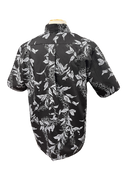 Mens Aloha Shirt l Hand Printed Black