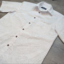 White Hawaiian Shirts | Tapa Hibisucus 018-2