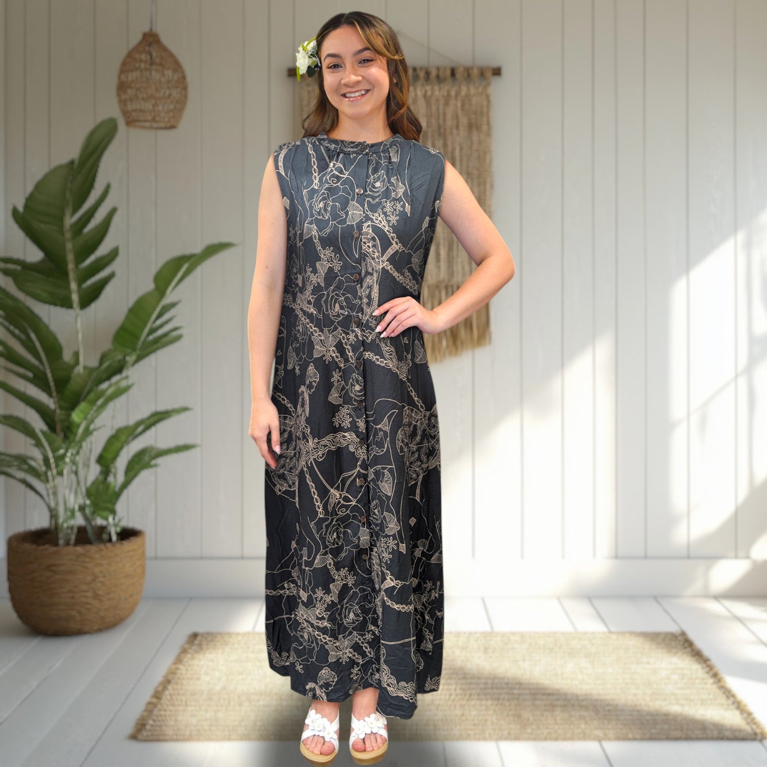 Tropical Vista Shirt Dress