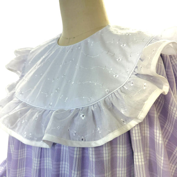 Lavender Palaka Traditional Muumuu Dress