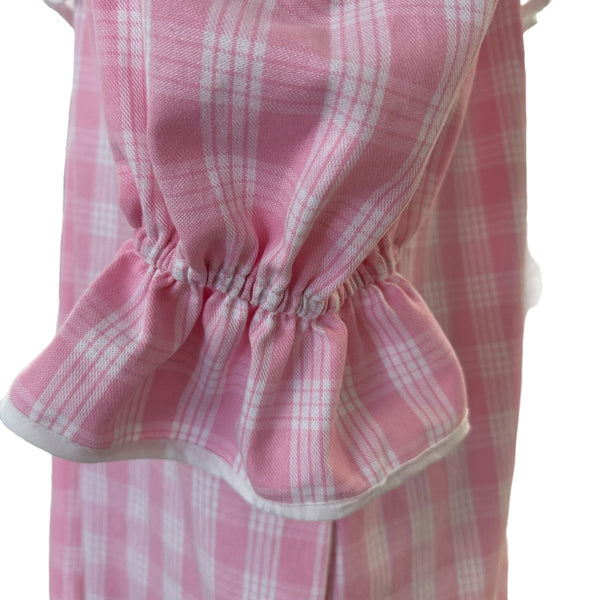 Pink Palaka Short Sleeve Muumuu Dress