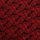 Palm Leaf Comfortable Red Rayon Hawaiian Fabric-1