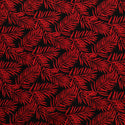 Palm Leaf Comfortable Red Rayon Hawaiian Fabric