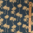 Palm Print Khaki Rayon Fabric