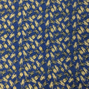 Pineapple and Palm Leaf Blue Rayon Hawaiian Fabric