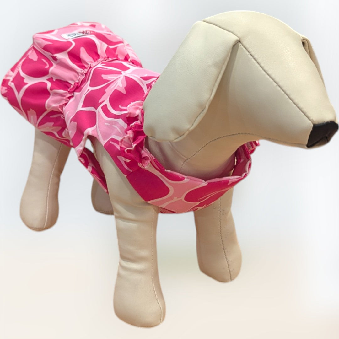 Pink Hawaiian Hibiscus Dog Dress