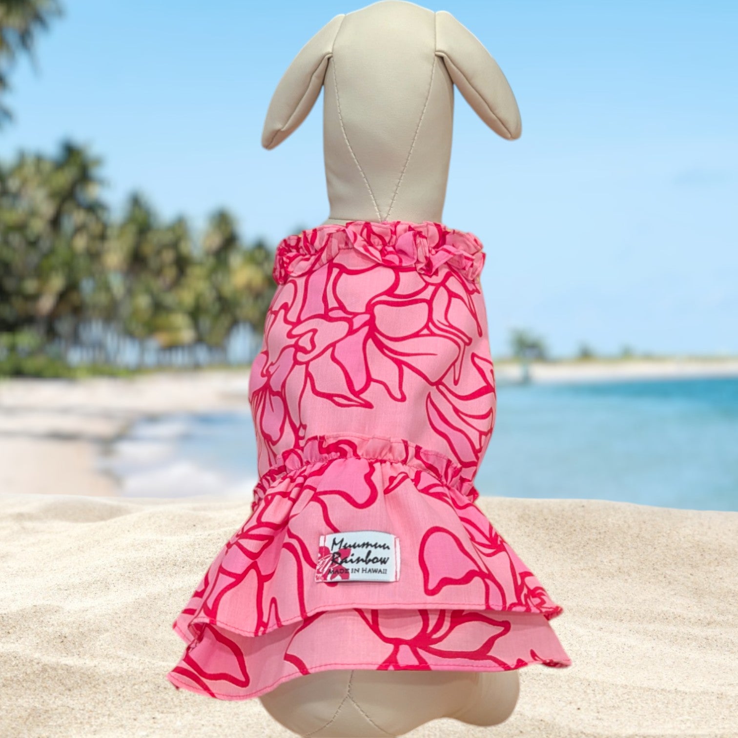 Pink Hibiscus Hawaiian DogDress