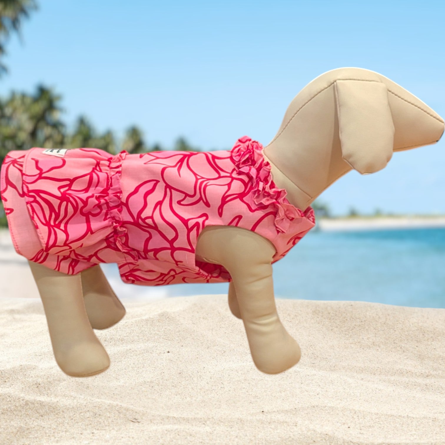 Pink Hibiscus Hawaiian DogDress